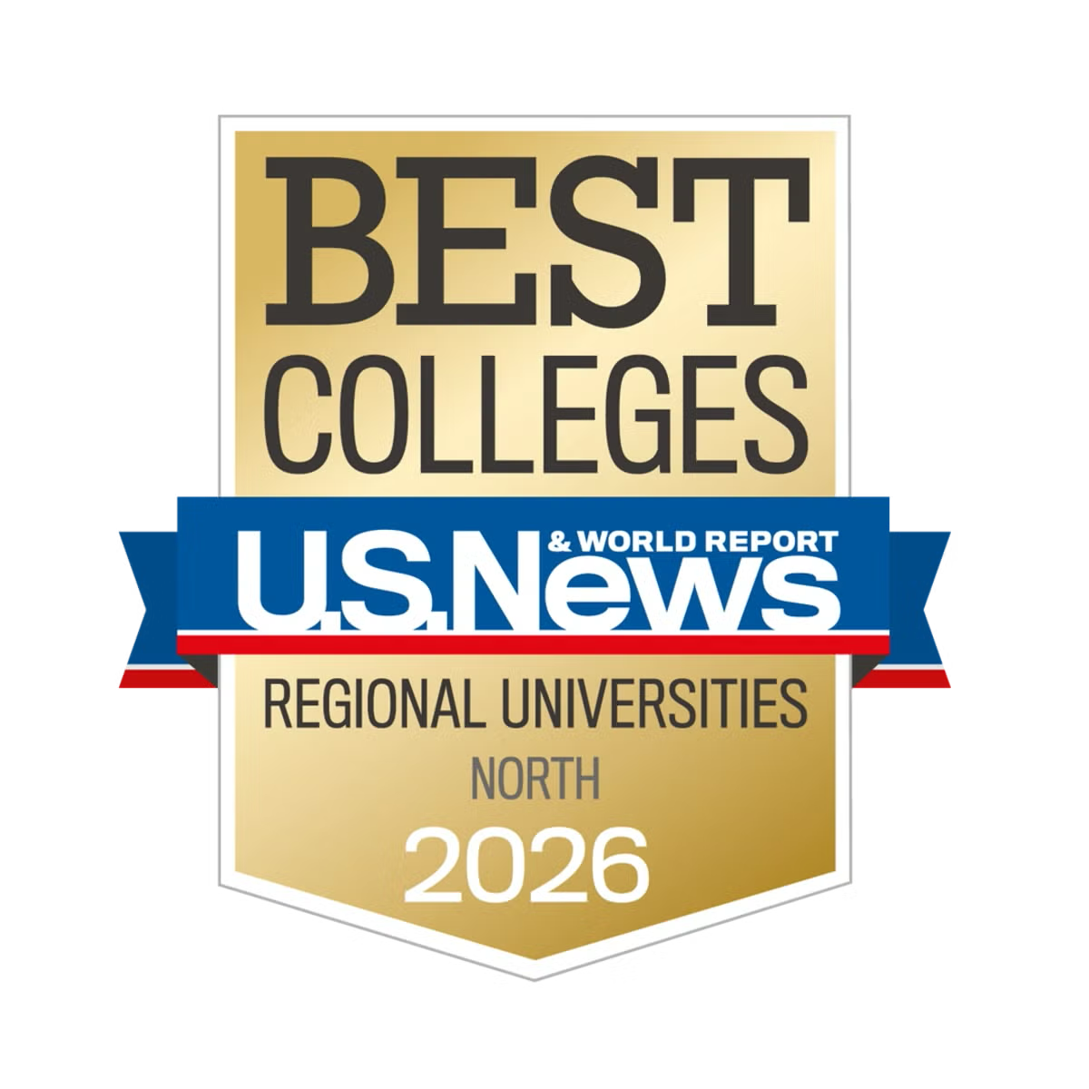 U.S. News and World Report badge recognizing Manhattan University in its 2026 Best Colleges rankings