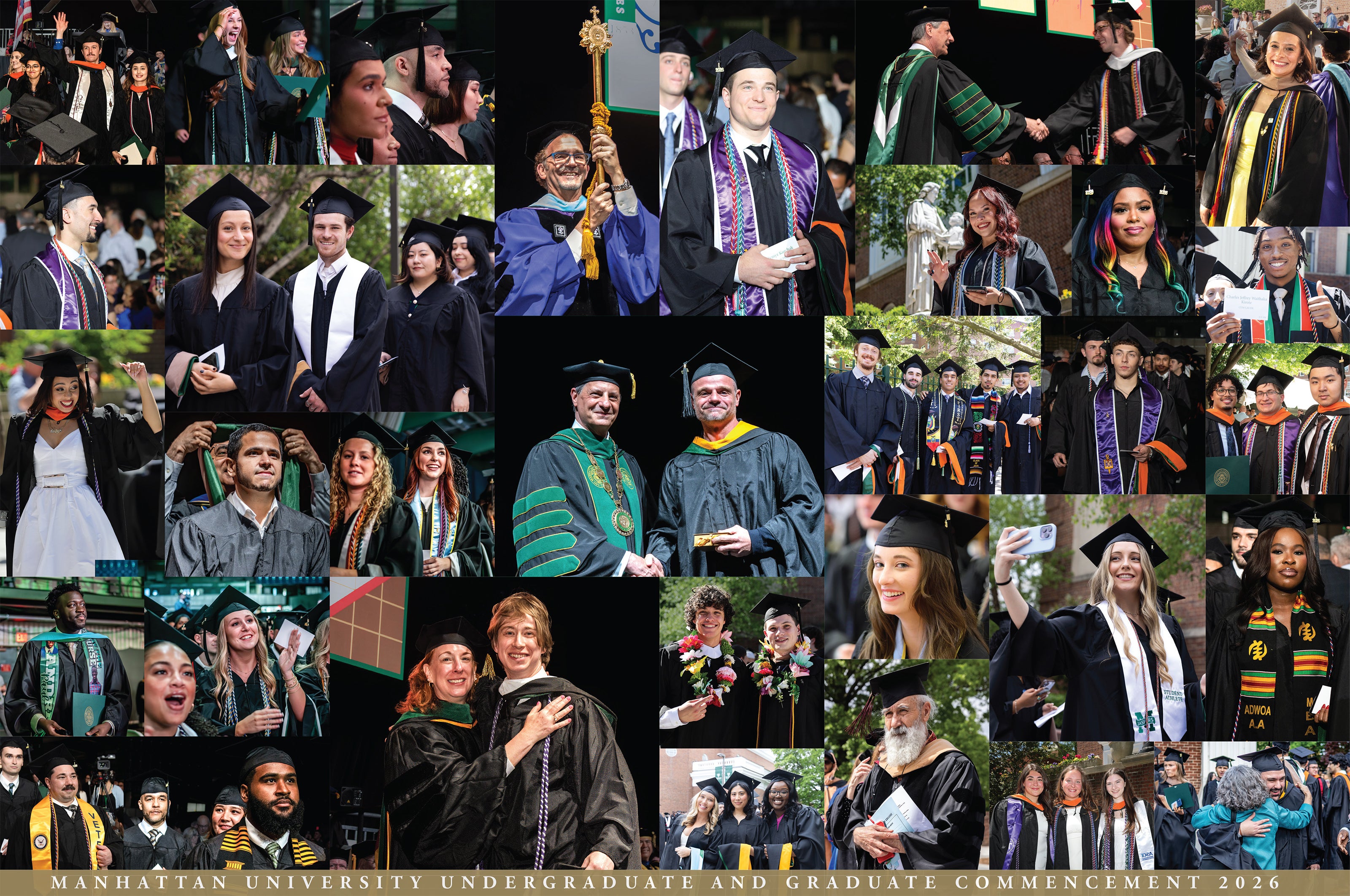Collage of images of 2026 Graduates of Manhattan University.