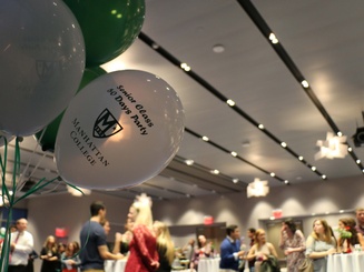 students attend the 50-days party in a ballroom