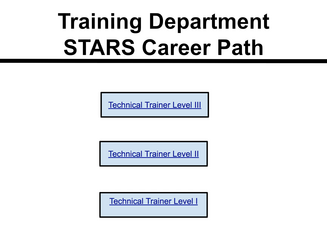 Hierarchy chart of IT Training department careers
