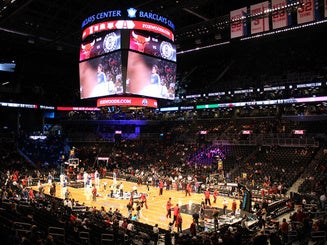 a Nets game, taken from the stands