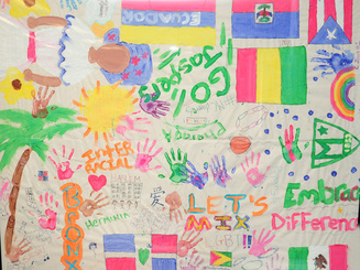 a colorful illustration celebrating many cultures
