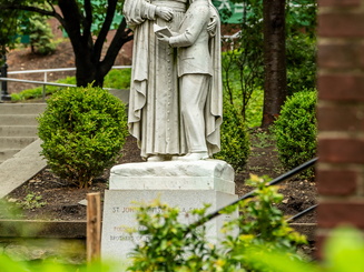 Statue of St. John Baptist de La Salle at Manhattan University