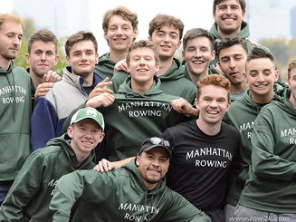 members of the mens rowing club gather for a group photo