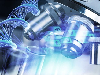 Chemical engineering student working in a biopharmaceutical processing laboratory