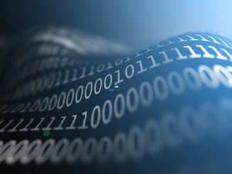 Matrix concept and binary code that is a 3D illustration