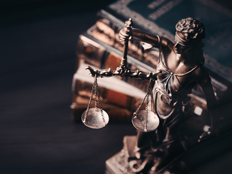 Statue of Justice in library of Lady justice