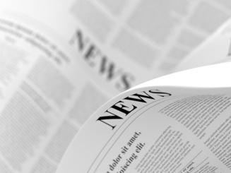 Abstract newspaper in a fluid shape