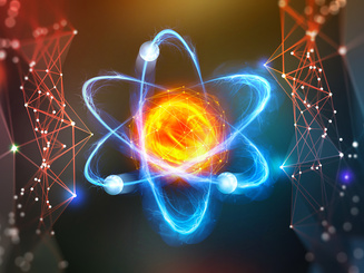 3D rendering of Atomic structure