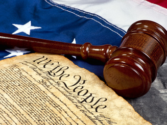 Picture of the US Constitution and a gavel