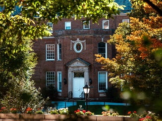 Manhattan University campus in the fall