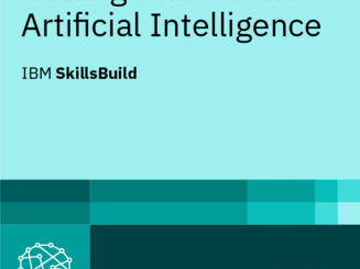 IBM SkillsBuild logo that says getting started with artificial intelligence for Manhattan University