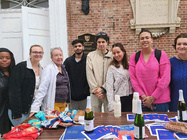 Photo of Manhattan University Students participating in the ALL IN Challenge for Student Voting