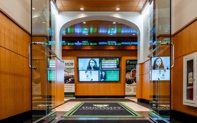 Entrance to the O'Malley School of Business at Manhattan University