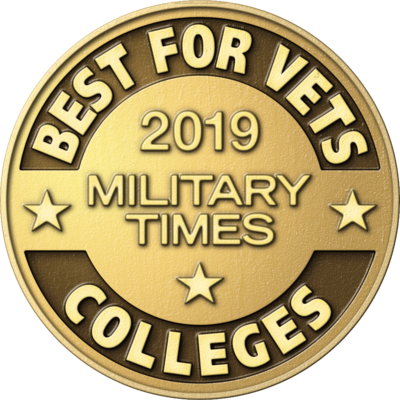 badge for Military Times' "Best for Vets" Colleges in 2019