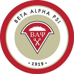 crest and badge of the Beta Alpha Psi honor society