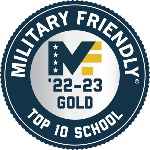 badge for Military Friendly Top 10 School