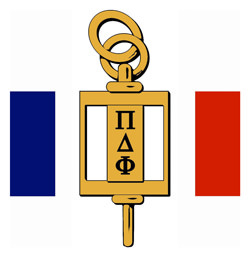 Emblem of the Pi Delta Phi honor society