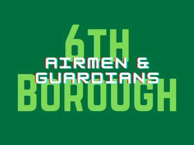 Green square logo with the text 6th Borough Airmen & Guardians