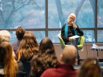 Martha Hennessy speaks at Manhattan University