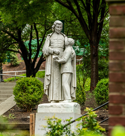 Statue of St. John Baptist de La Salle at Manhattan University