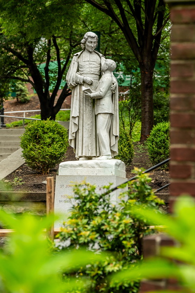 Statue of St. John Baptist de La Salle at Manhattan University