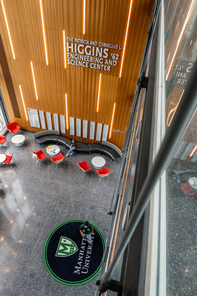 Interior shot of Higgins Building for the School of Engineering for Manhattan University