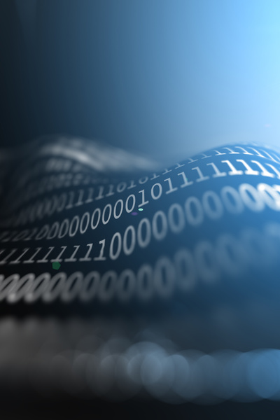 Matrix concept and binary code that is a 3D illustration