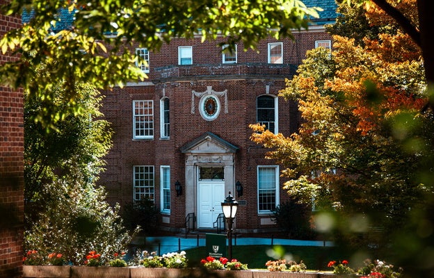 Manhattan University campus in the fall