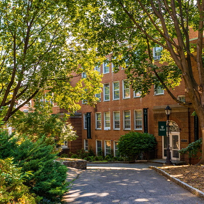 View of campus in the fall at Manhattan Univeristy