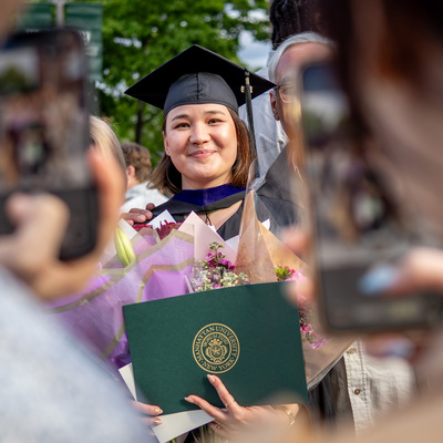 Manhattan University graduate student at Commencement