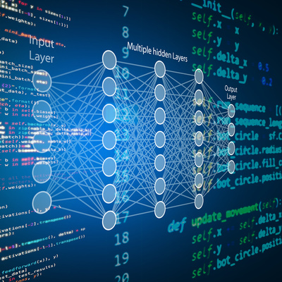 Machine learning , artificial intelligence, ai, deep learning blockchain neural network concept.